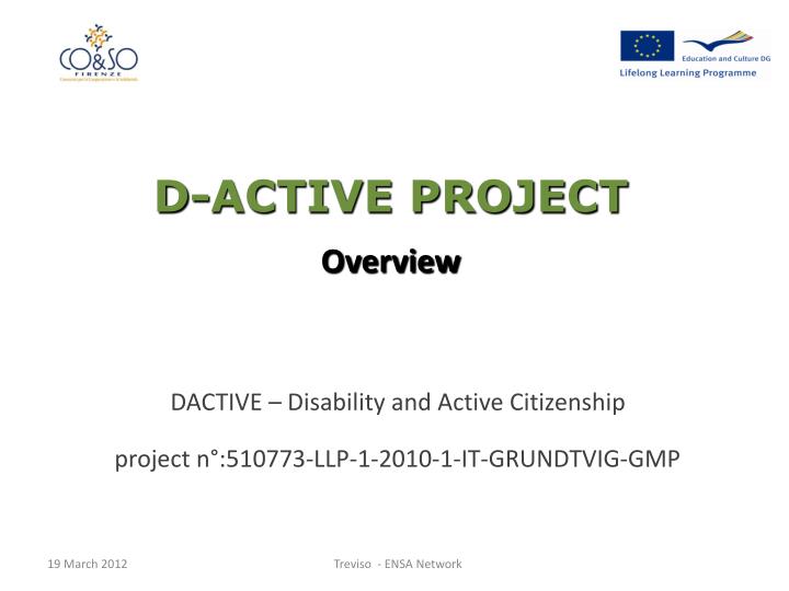 d active project overview