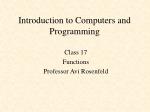 Introduction to Computers and Programming - slide 1