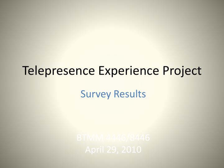 telepresence experience project