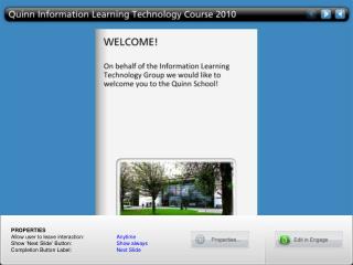 Quinn Information Learning Technology Course 2010