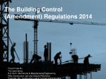 The Building Control (Amendment) Regulations 2014