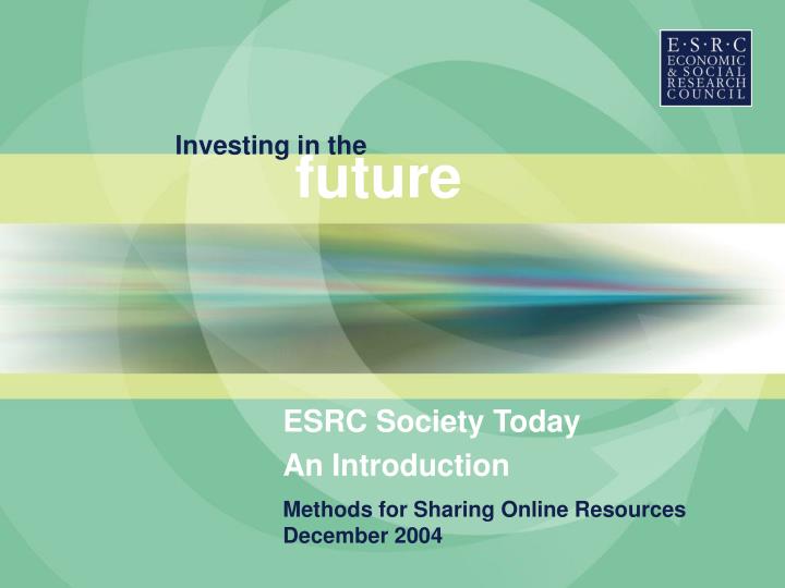esrc society today an introduction