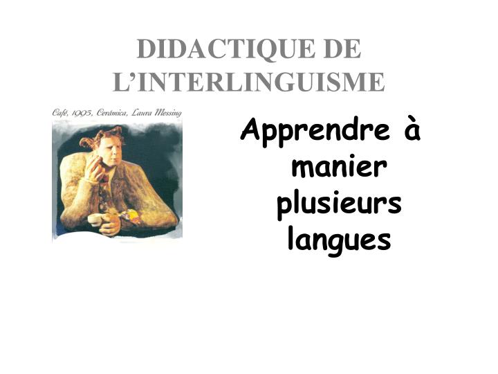 didactique de l interlinguisme