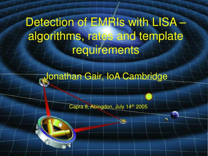 detection of emris with lisa algorithms rates and template requirements