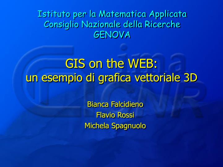 gis on the web un esempio di grafica vettoriale 3d