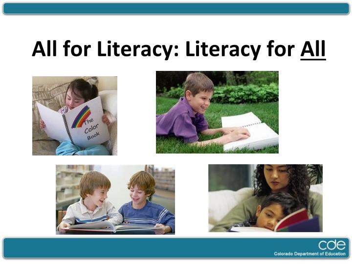 all for literacy literacy for all