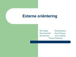 externe ori ntering