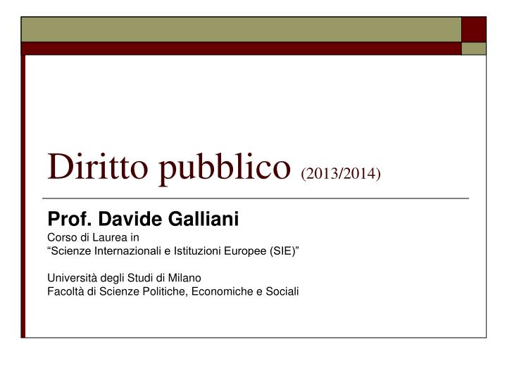 diritto pubblico 2013 2014