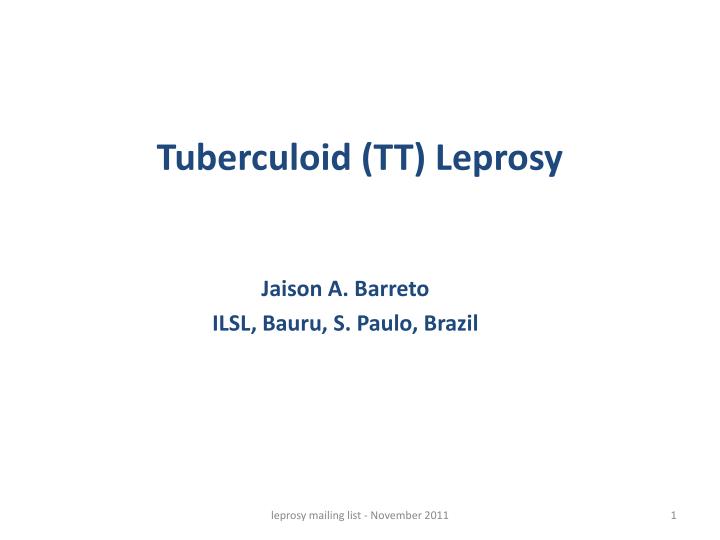 tuberculoid tt leprosy