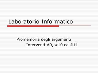 laboratorio informatico