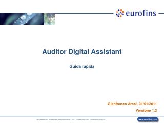 Auditor Digital Assistant Guida rapida