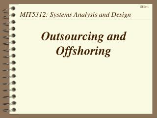 MIT5312: Systems Analysis and Design