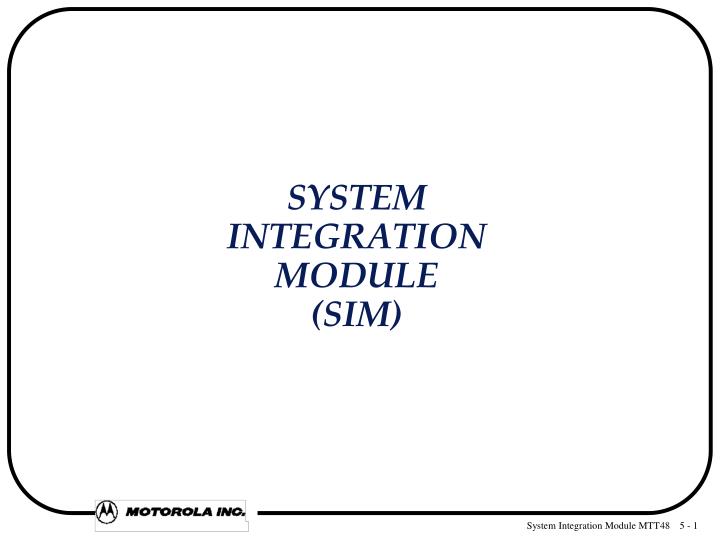 system integration module sim
