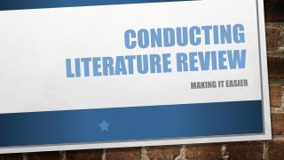 Conducting literature review