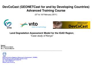 DevCoCast (GEONETCast for and by Developing Countries) Advanced Training Course