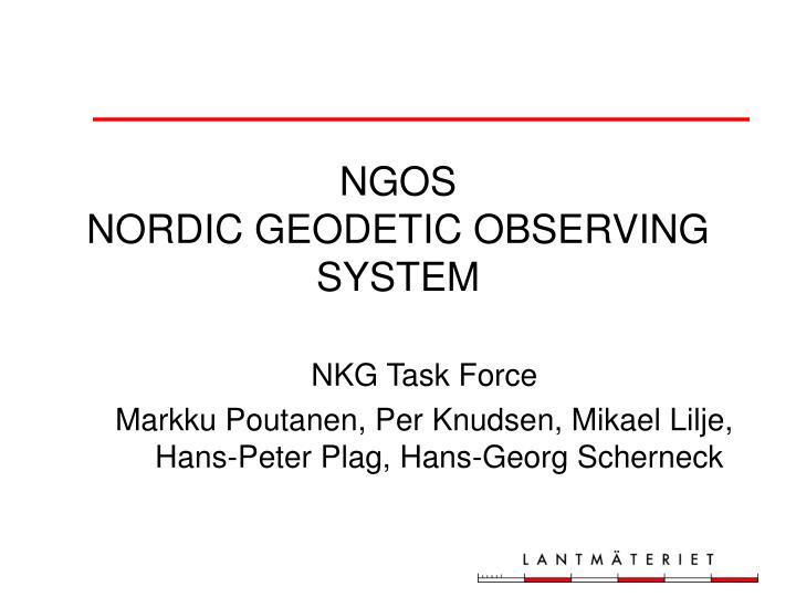 ngos nordic geodetic observing system