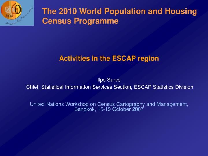 the 2010 world population and housing census programme