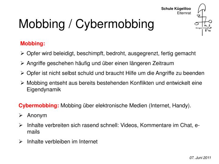 mobbing cybermobbing