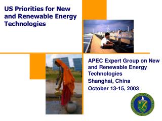 US Priorities for New and Renewable Energy Technologies