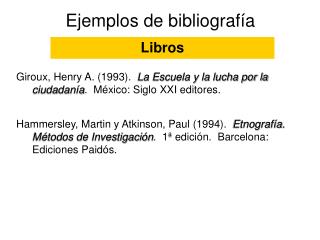 ejemplos de bibliograf a
