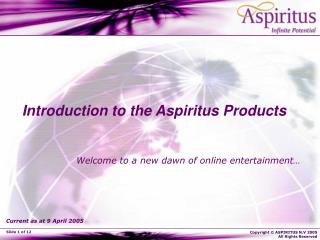 Introduction to the Aspiritus Products