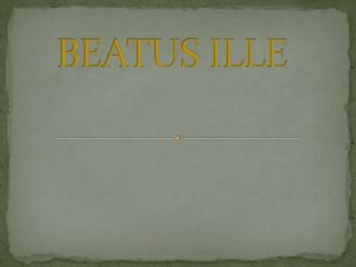 beatus ille