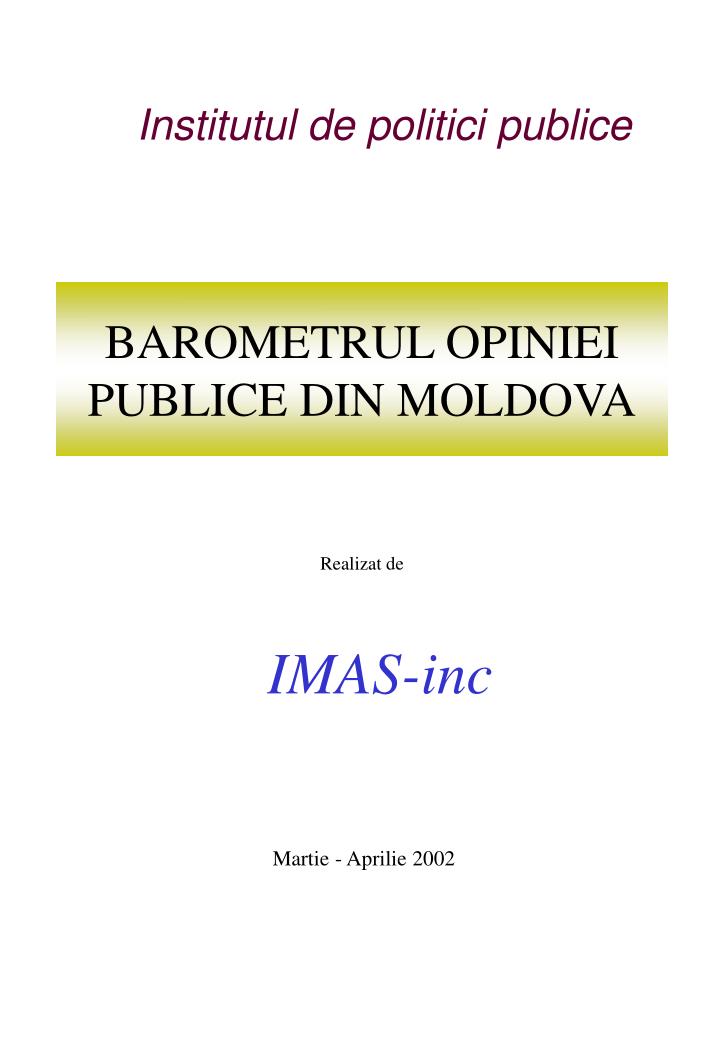barometrul opiniei publice din moldova