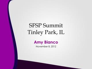 SFSP Summit Tinley Park, IL