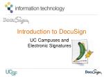 Introduction to DocuSign - slide 1