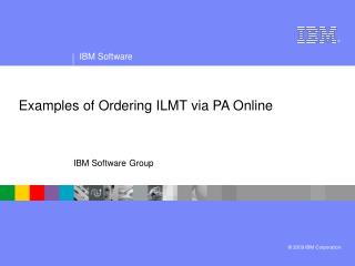 Examples of Ordering ILMT via PA Online