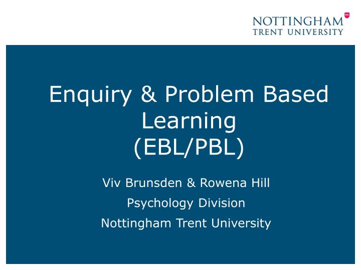 enquiry problem based learning ebl pbl