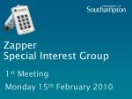 Zapper Special Interest Group - slide 1