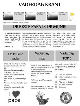 vaderdag krant