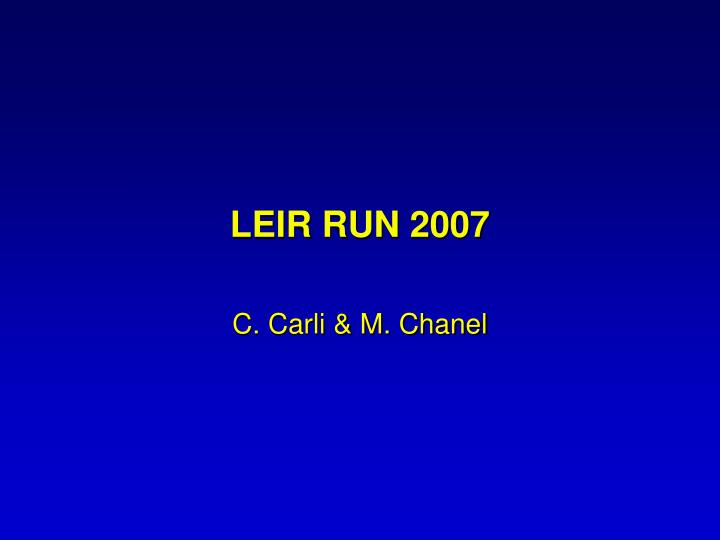 leir run 2007