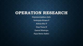 operation research