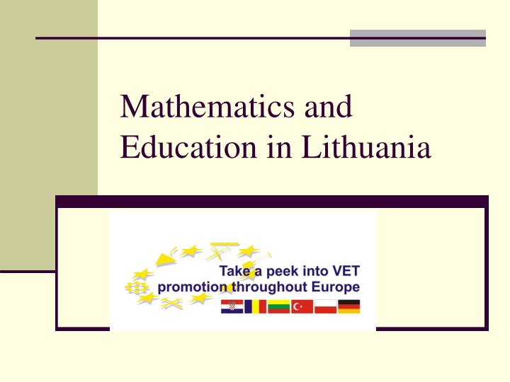 mathematics and education in lithuania