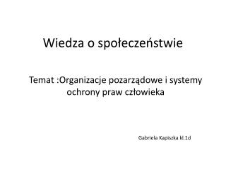 wiedza o spo ecze stwie