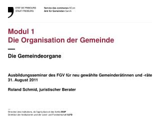 modul 1 die organisation der gemeinde die gemeindeorgane