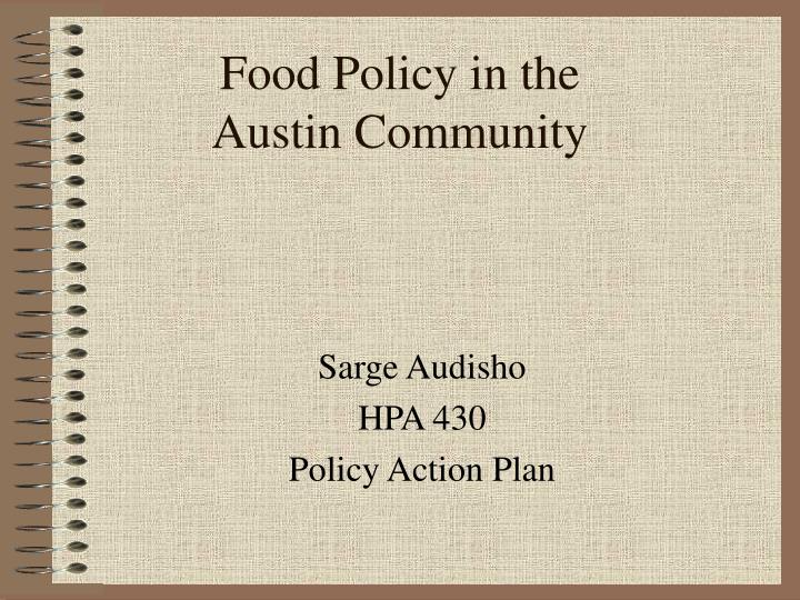 food policy in the austin community