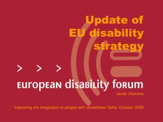 Update of EU disability strategy