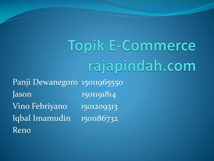 topik e commerce rajapindah com