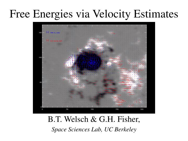 free energies via velocity estimates