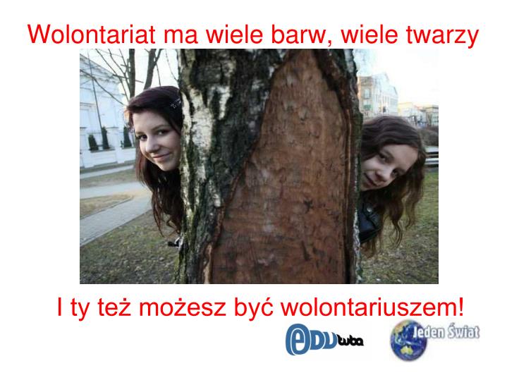 wolontariat ma wiele barw wiele twarzy