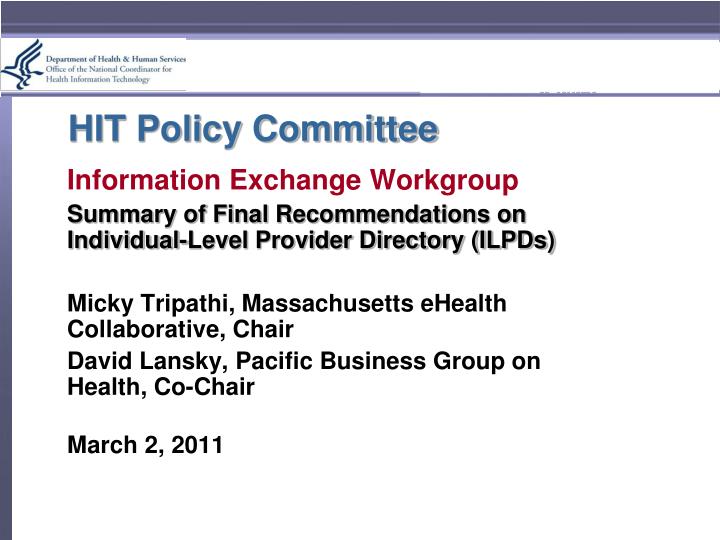 hit policy committee