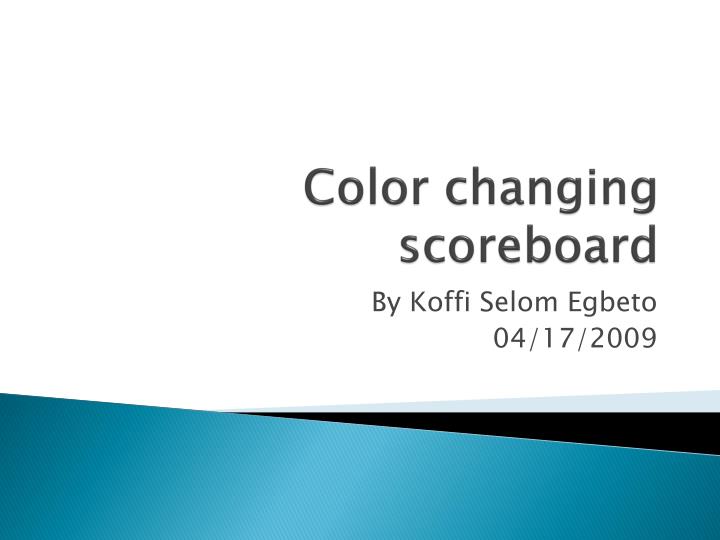 color changing scoreboard