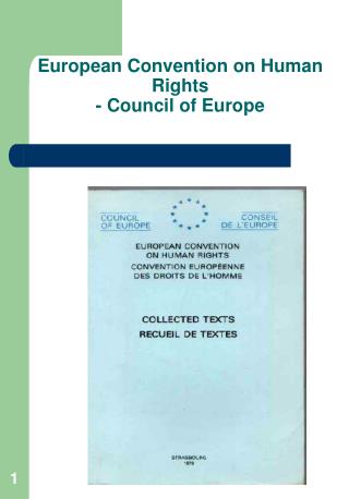 European Convention on Human Rights - Council of Europe