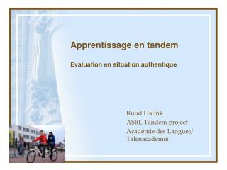 apprentissage en tandem evaluation en situation authentique