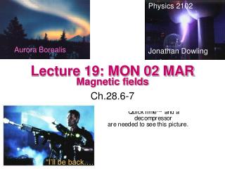 Lecture 19: MON 02 MAR