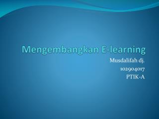 mengembangkan e learning