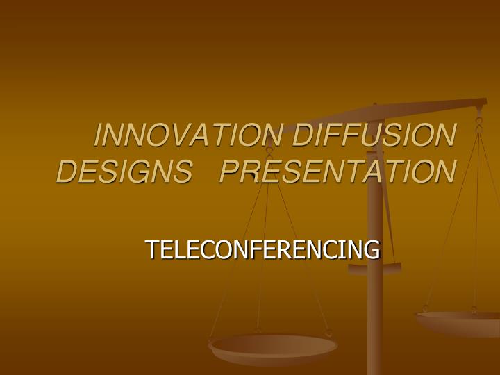 innovation diffusion designs presentation